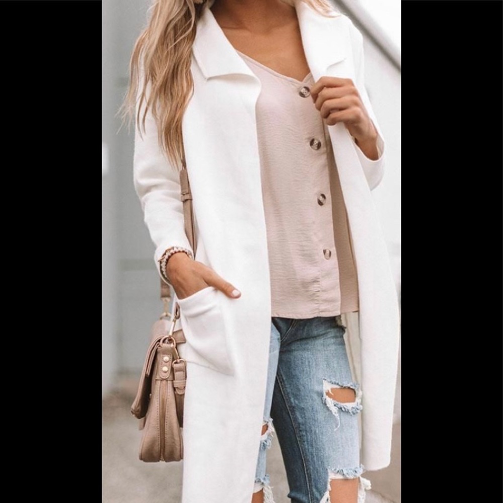 Calvin Klein white coat NWT